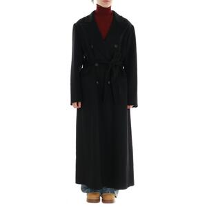 CAPPOTTO LUNGO CINTURA NERO